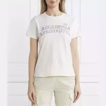 Футболка стандартного кроя Aeronautica Militare, экрю