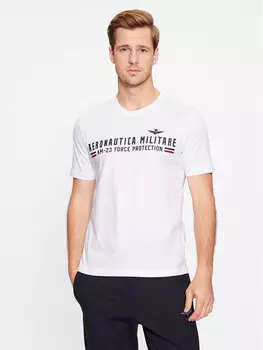 Футболка стандартного кроя Aeronautica Militare, белый