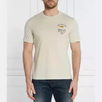 Футболка стандартного кроя Aeronautica Militare, бежевый