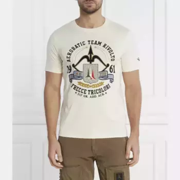 Футболка стандартного кроя Aeronautica Militare, бежевый