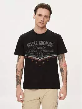 Футболка стандартного кроя Aeronautica Militare, черный