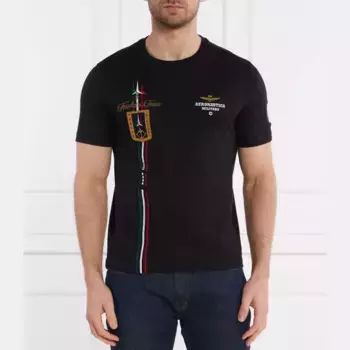 Футболка стандартного кроя Aeronautica Militare, черный