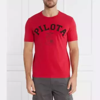 Футболка стандартного кроя Aeronautica Militare, красный