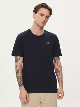 Футболка стандартного кроя Aeronautica Militare, синий