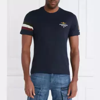 Футболка стандартного кроя Aeronautica Militare, синий