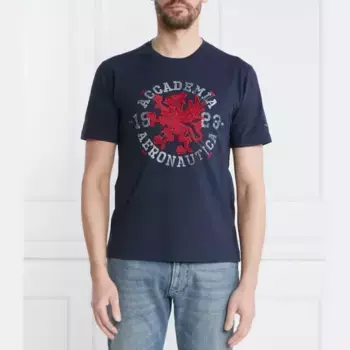 Футболка стандартного кроя Aeronautica Militare, синий