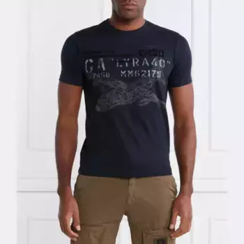 Футболка стандартного кроя Aeronautica Militare, синий