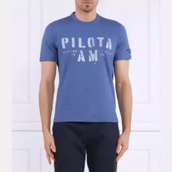 Футболка стандартного кроя Aeronautica Militare, синий