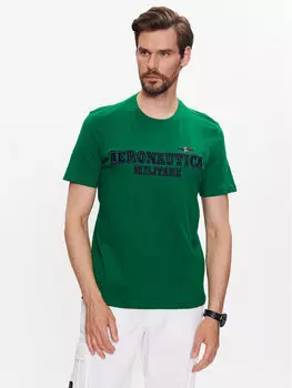Футболка стандартного кроя Aeronautica Militare, зеленый
