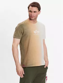 Футболка стандартного кроя Alpha Industries, бежевый
