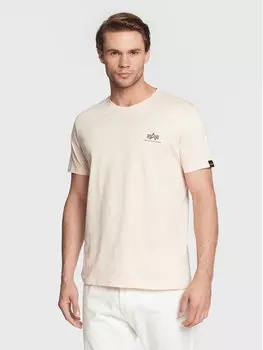 Футболка стандартного кроя Alpha Industries, бежевый