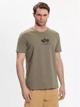 Футболка стандартного кроя Alpha Industries, бежевый