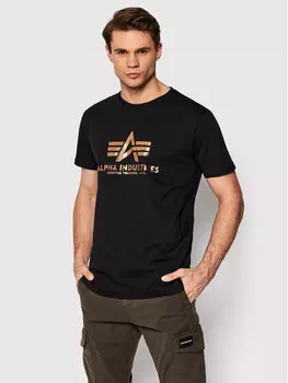 Футболка стандартного кроя Alpha Industries, черный