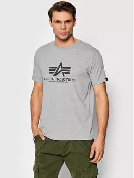 Футболка стандартного кроя Alpha Industries, серый