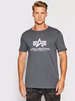 Футболка стандартного кроя Alpha Industries, серый
