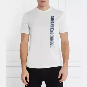 Футболка стандартного кроя Armani Exchange, экрю
