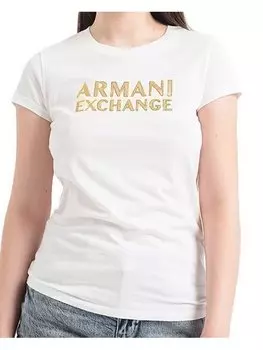 Футболка стандартного кроя Armani Exchange, белый