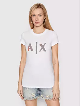 Футболка стандартного кроя Armani Exchange, белый