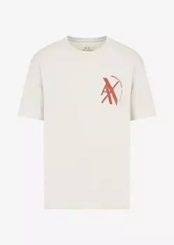 Футболка стандартного кроя Armani Exchange, бежевый