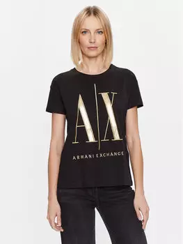 Футболка стандартного кроя Armani Exchange, черный
