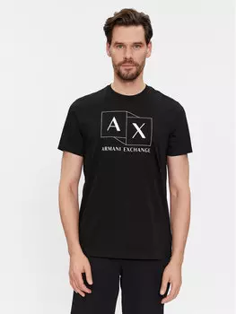 Футболка стандартного кроя Armani Exchange, черный