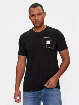 Футболка стандартного кроя Armani Exchange, черный