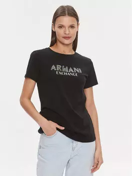 Футболка стандартного кроя Armani Exchange, черный