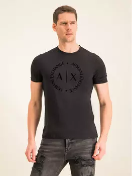 Футболка стандартного кроя Armani Exchange, черный