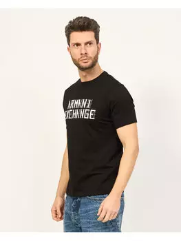 Футболка стандартного кроя Armani Exchange, черный