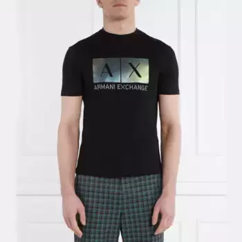 Футболка стандартного кроя Armani Exchange, черный