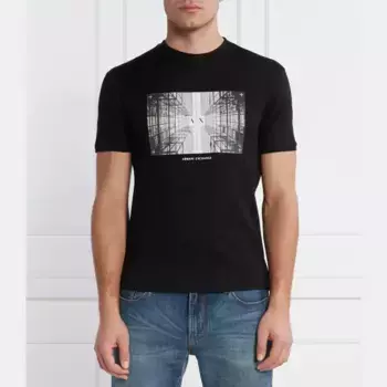 Футболка стандартного кроя Armani Exchange, черный