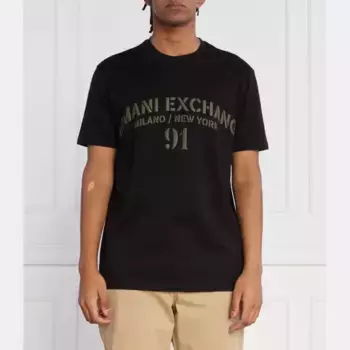 Футболка стандартного кроя Armani Exchange, черный