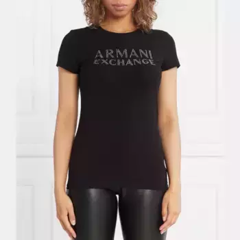 Футболка стандартного кроя Armani Exchange, черный