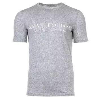 Футболка стандартного кроя Armani Exchange, пестрый серый