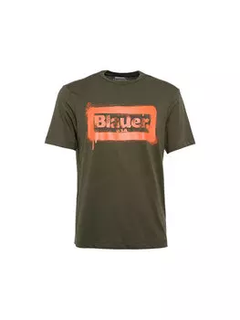 Футболка стандартного кроя Blauer, зеленый