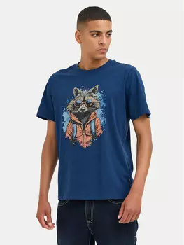 Футболка стандартного кроя Blend, синий