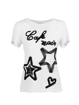 Футболка стандартного кроя Cafnoir, белый