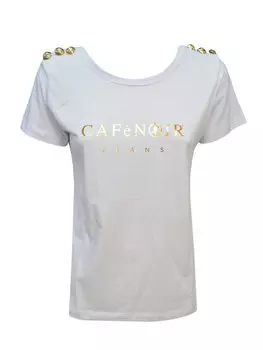 Футболка стандартного кроя Cafnoir, белый