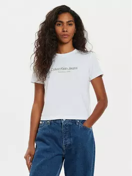 Футболка стандартного кроя Calvin Klein Jeans, белый