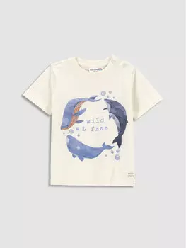 Футболка стандартного кроя Coccodrillo, экрю