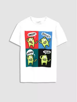 Футболка стандартного кроя Coccodrillo, белый