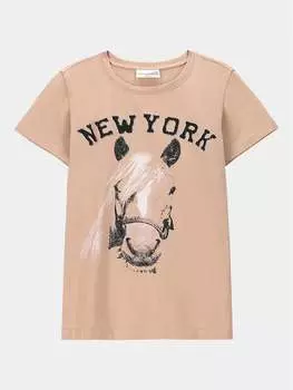 Футболка стандартного кроя Coccodrillo, бежевый