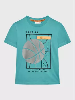 Футболка стандартного кроя Coccodrillo, бирюзовый