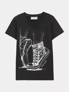 Футболка стандартного кроя Coccodrillo, черный