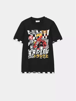 Футболка стандартного кроя Coccodrillo, черный