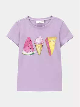 Футболка стандартного кроя Coccodrillo, фиолетовый