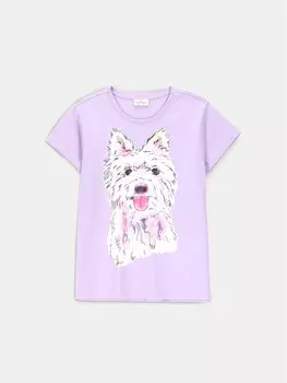 Футболка стандартного кроя Coccodrillo, фиолетовый