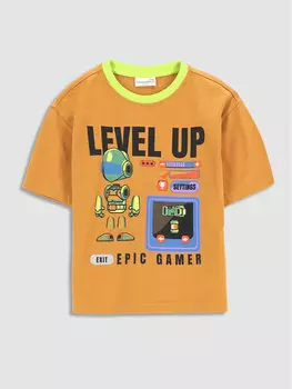 Футболка стандартного кроя Coccodrillo, оранжевый