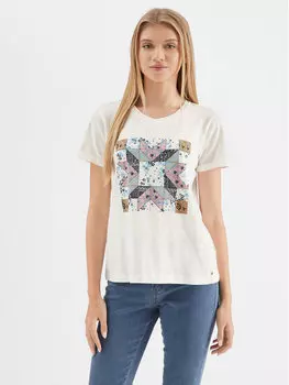 Футболка стандартного кроя Cream, экрю