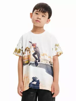 Футболка стандартного кроя Desigual, белый